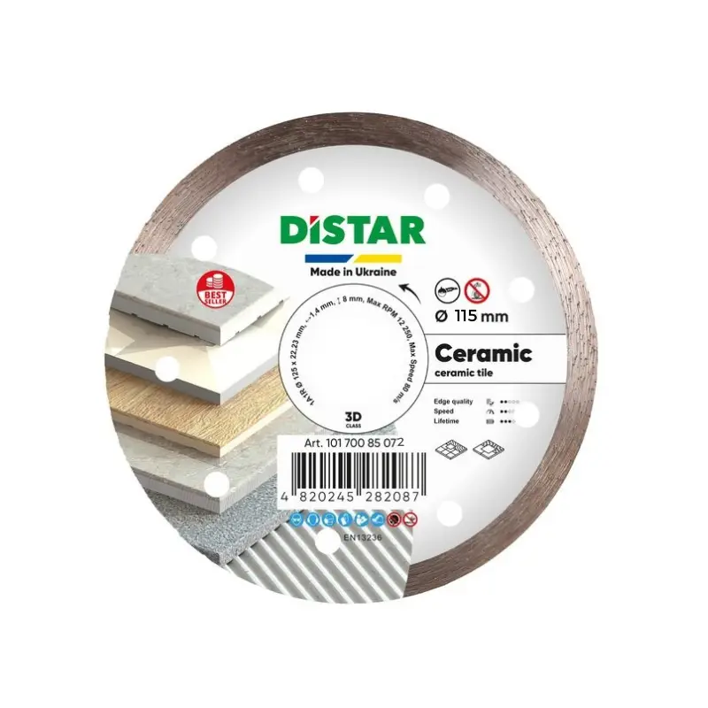 Диамантен диск а рязане на плочки Distar Ceramic 1A1R ф115 - Image 2