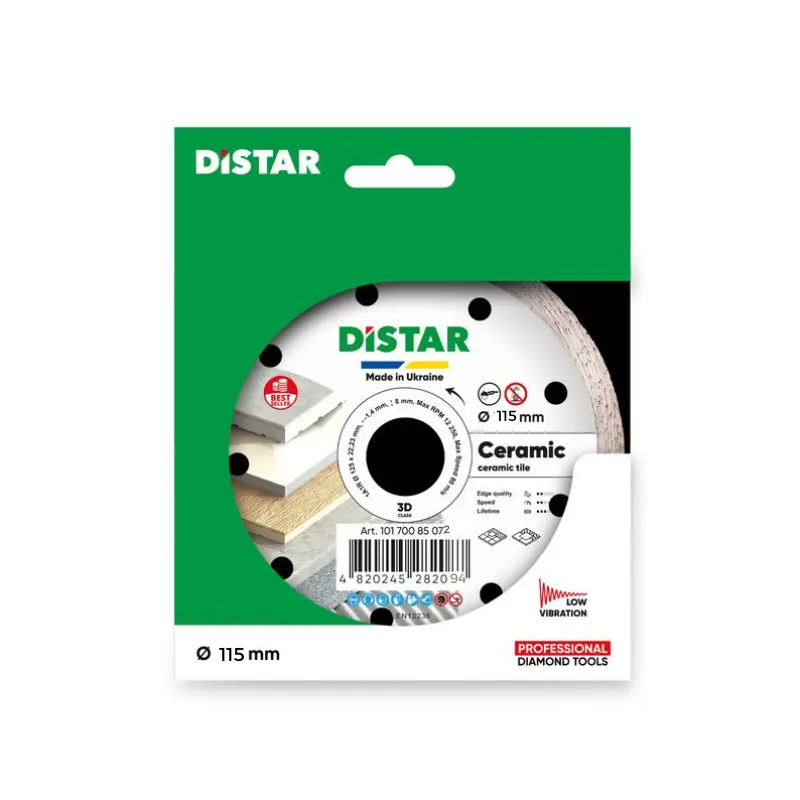 Диамантен диск а рязане на плочки Distar Ceramic 1A1R ф115