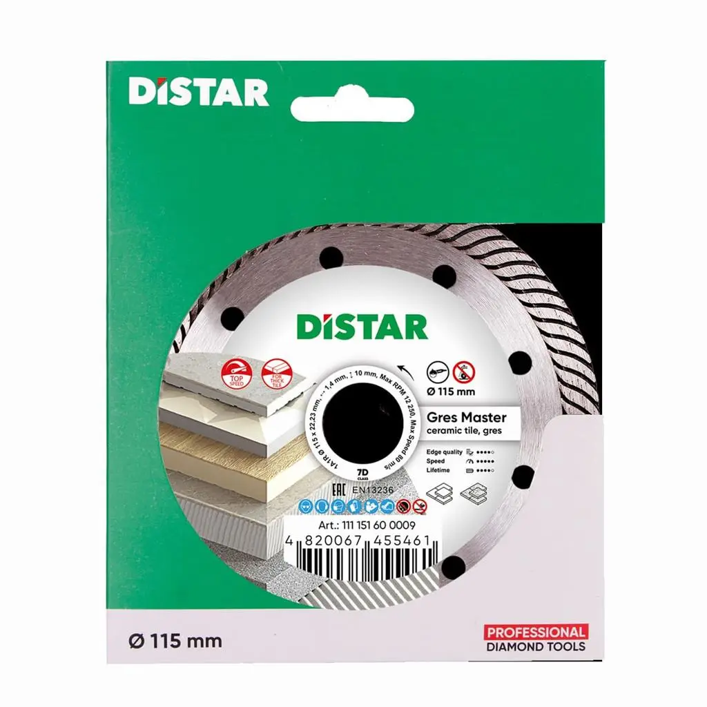 Диамантен диск Distar GRES MASTER 1A1R ф115