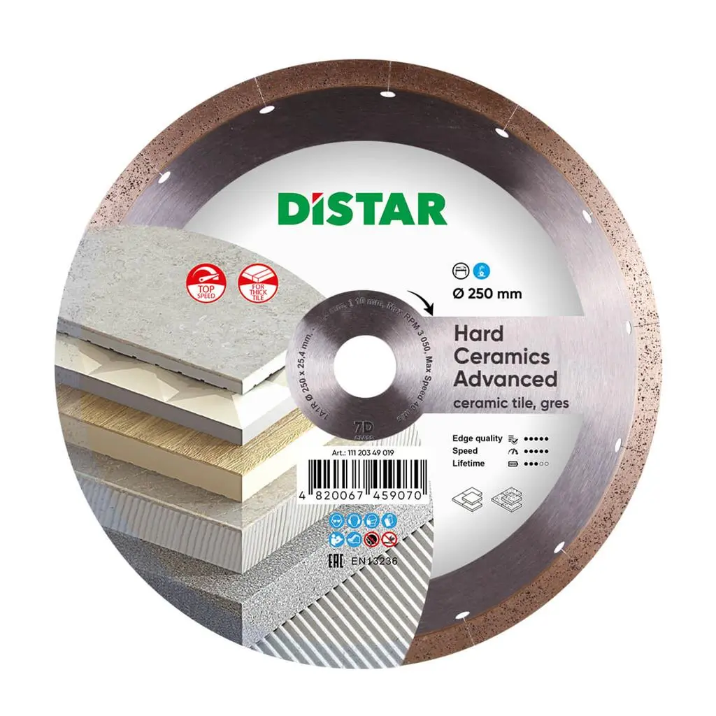 Диамантен диск Distar Hard CERAMICS Advanced ф250 - Image 2