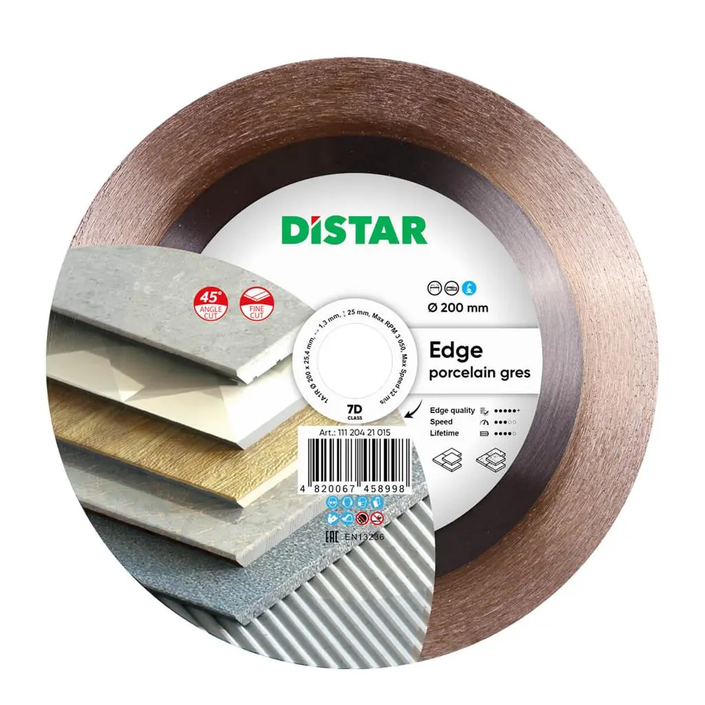 Диамантен диск за рязане Distar Edge 1A1R ф200 - Image 2