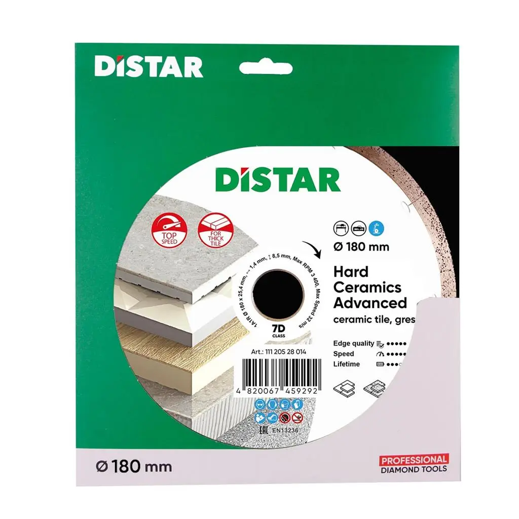 Диамантен диск Distar Hard CERAMICS Advanced ф180