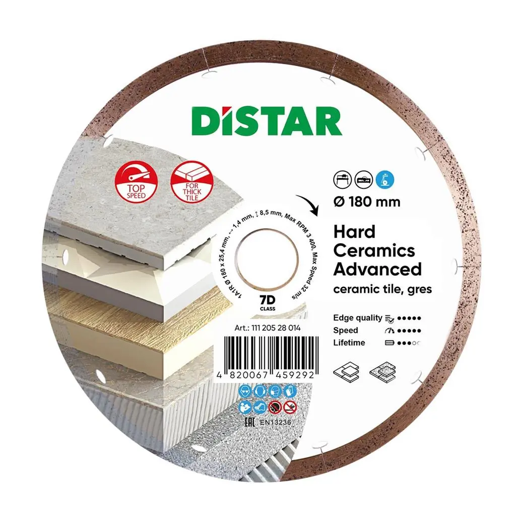 Диамантен диск Distar Hard CERAMICS Advanced ф180 - Image 2