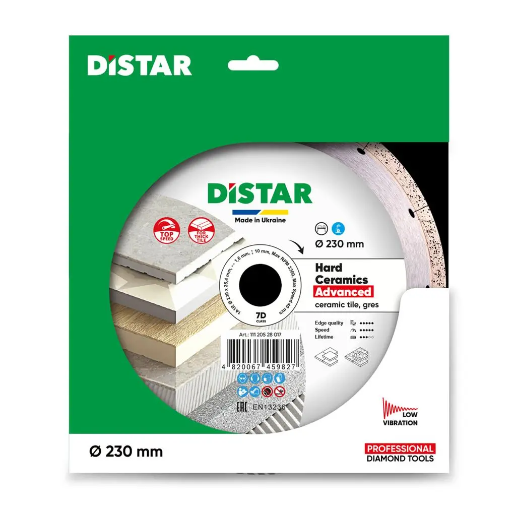 Диамантен диск DISTAR 1A1R 230x1,6x10x25,4 Hard ceramics Advanced