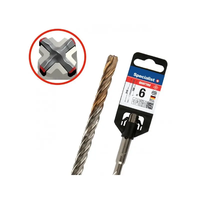 Свредло за бетон SDS-plus ф6/150/210мм QUATTRO