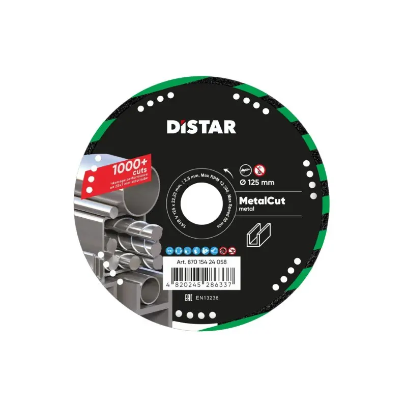 Диамантен диск 1A1R V 125x1,5/1,2x2,5x22,2 Metal CUT