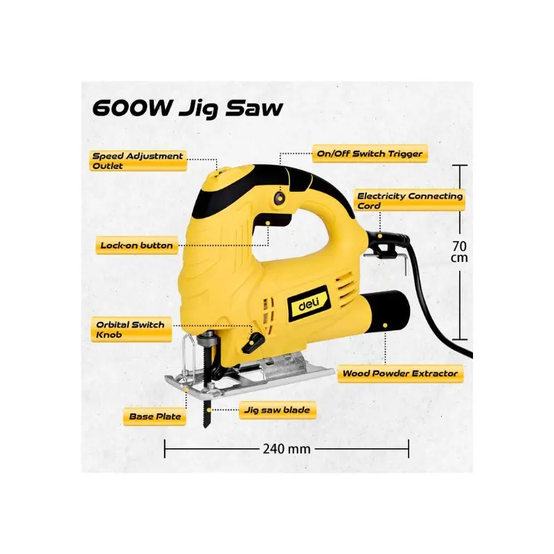 Електрически прободен трион 600W DELI DC576 - Image 2