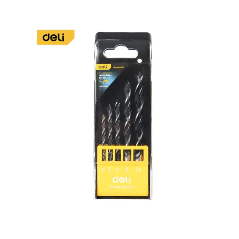 Комплект свредла за дърво DELI ф4-10мм 5 броя