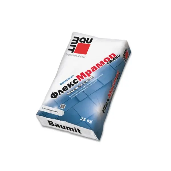 Baumit Лепило Флекс Мрамор медио бяло 25кг