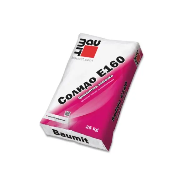 Baumit Циментова замаска Солидо Е160 за вътрешно и външно 25кг