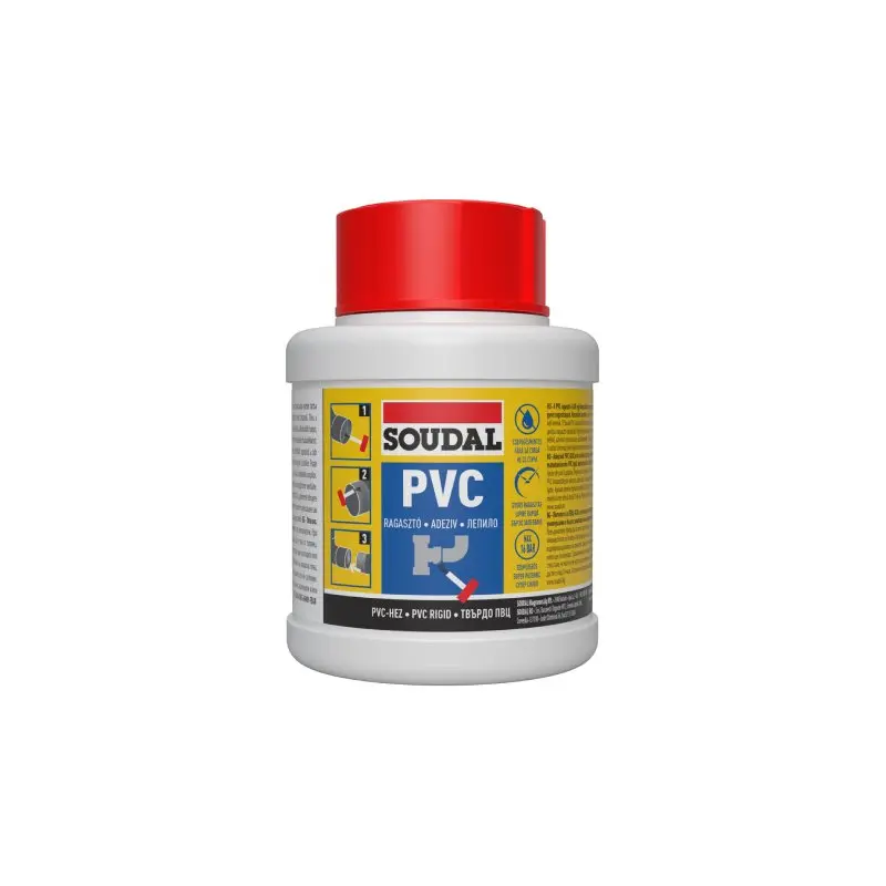 Бързосъхнещо лепило SOUDAL за PVC тръби 42А
